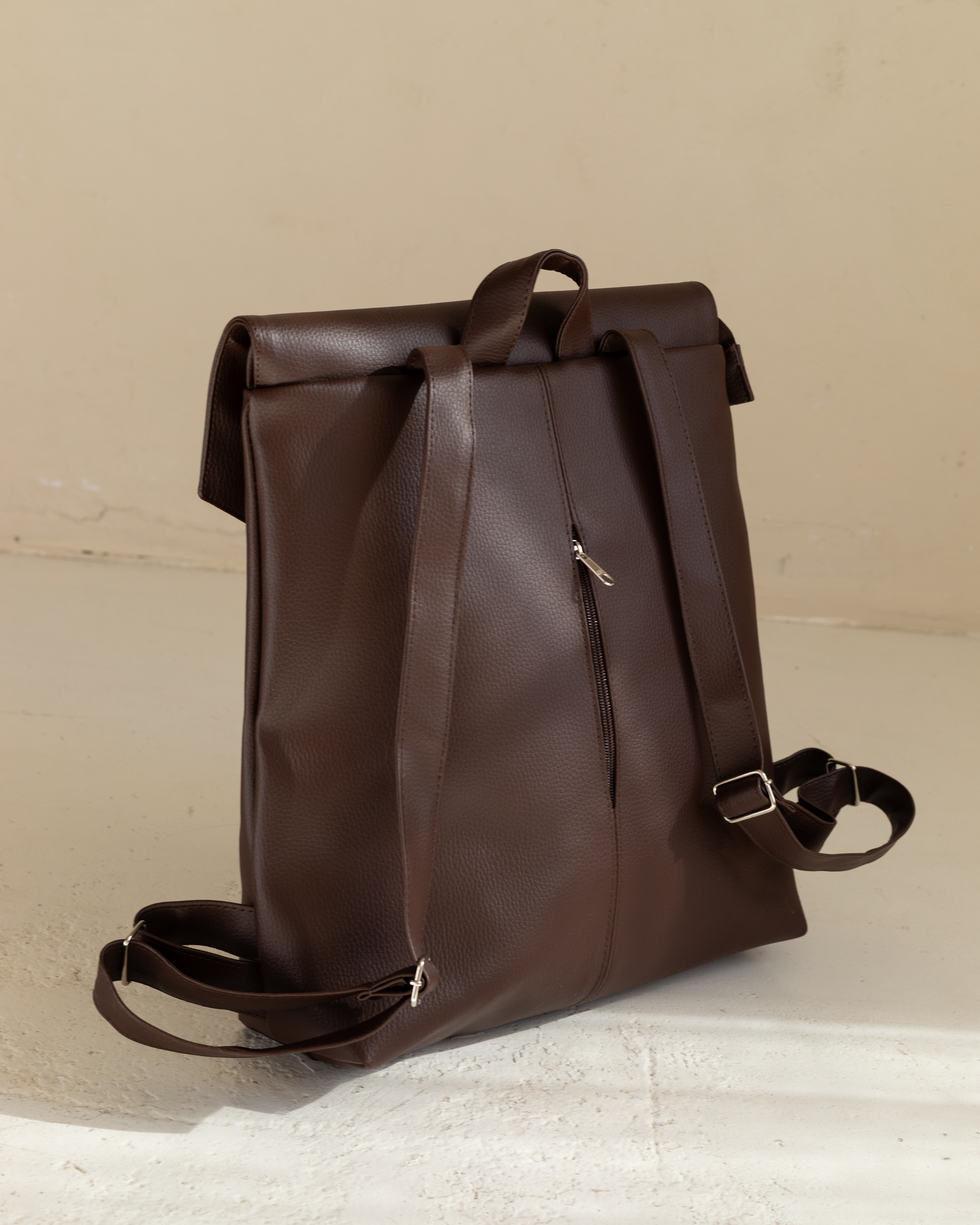 MAXIME Mokka Large Elegant Backpack - zoe & co