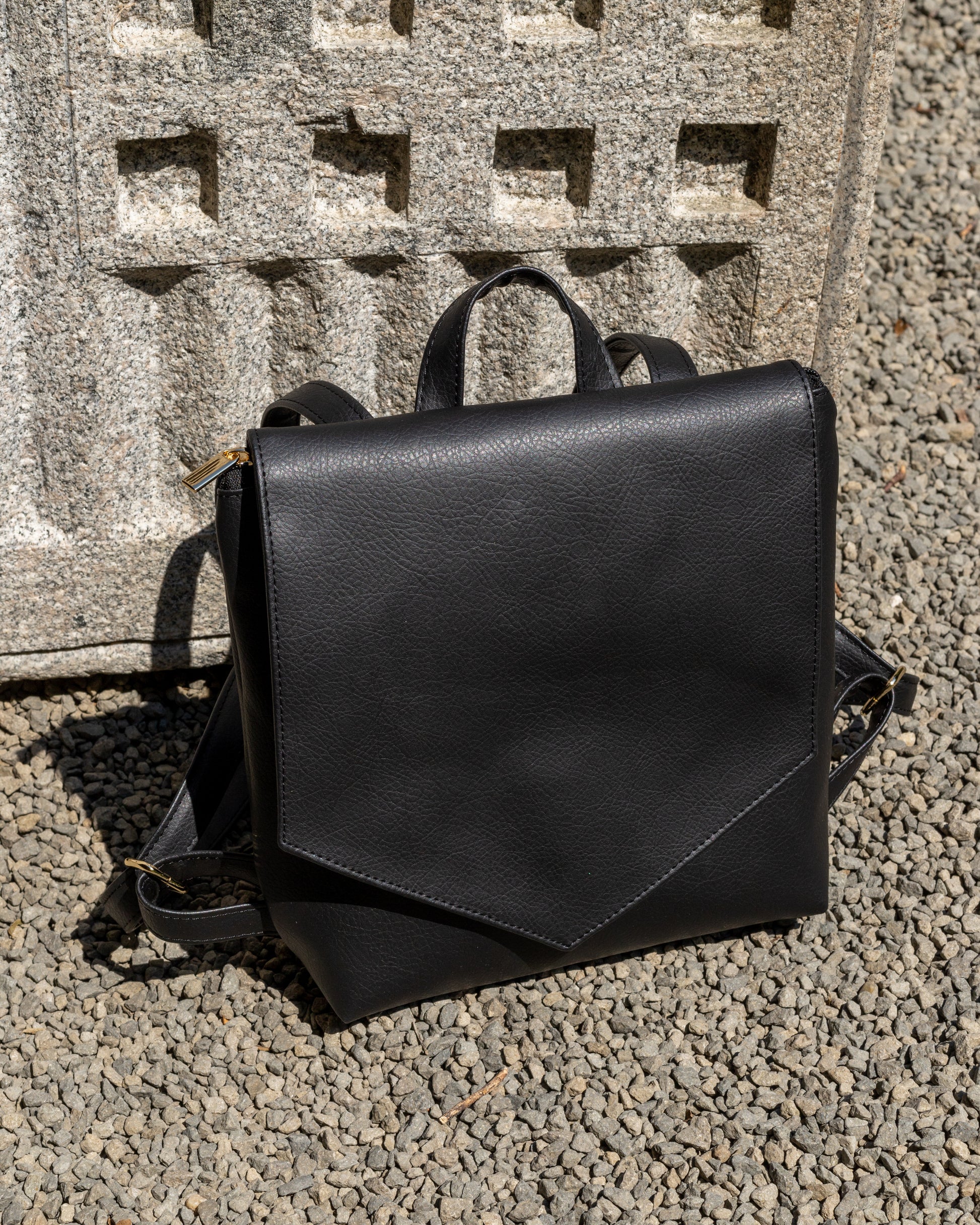 LOTUS Black Mini Backpack - zoe & co