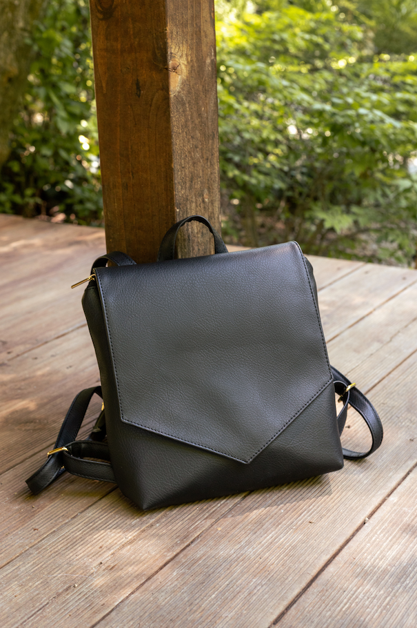 LOTUS Black Mini Backpack - zoe & co