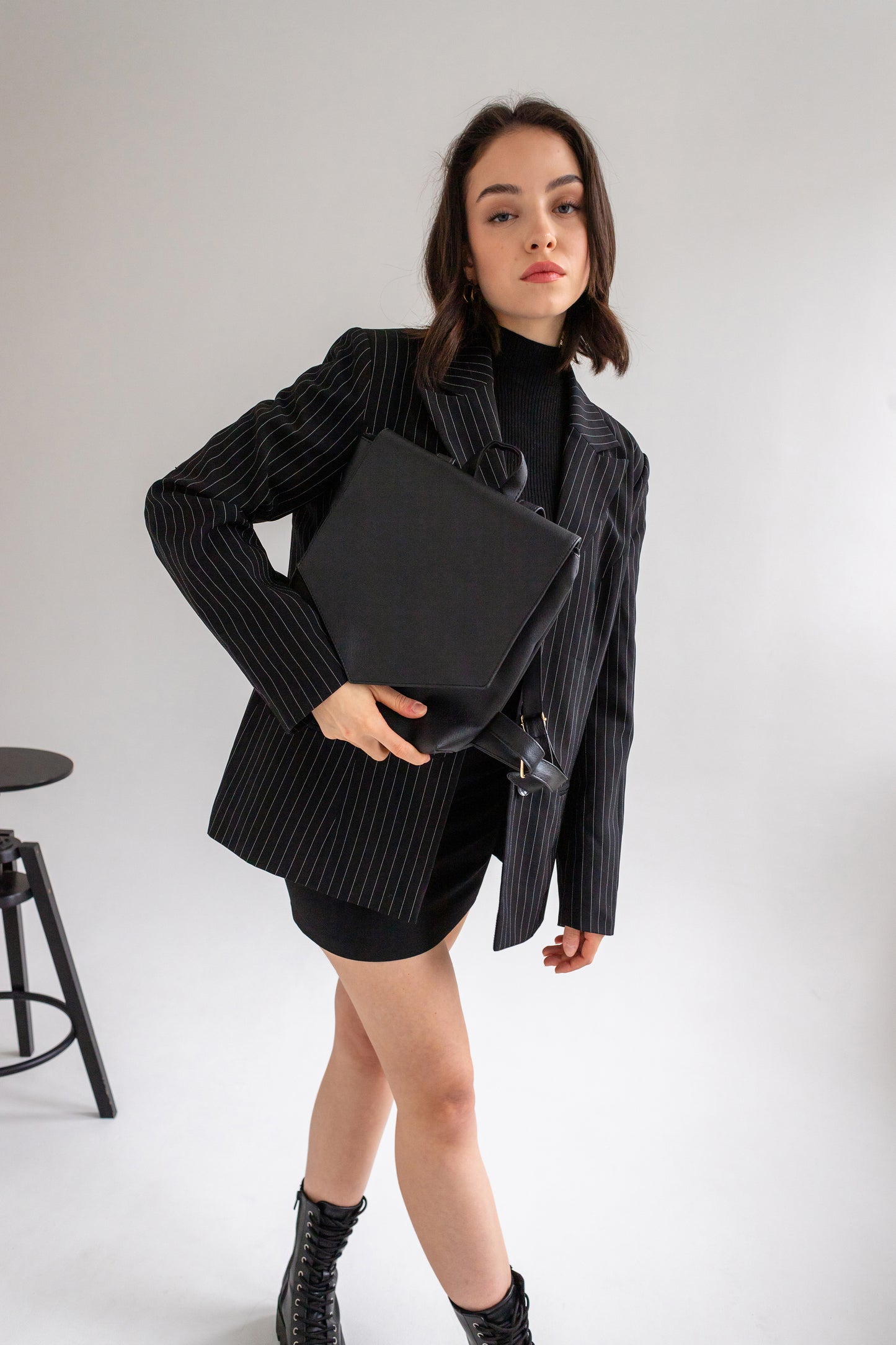 LOTUS Black Mini Backpack - zoe & co