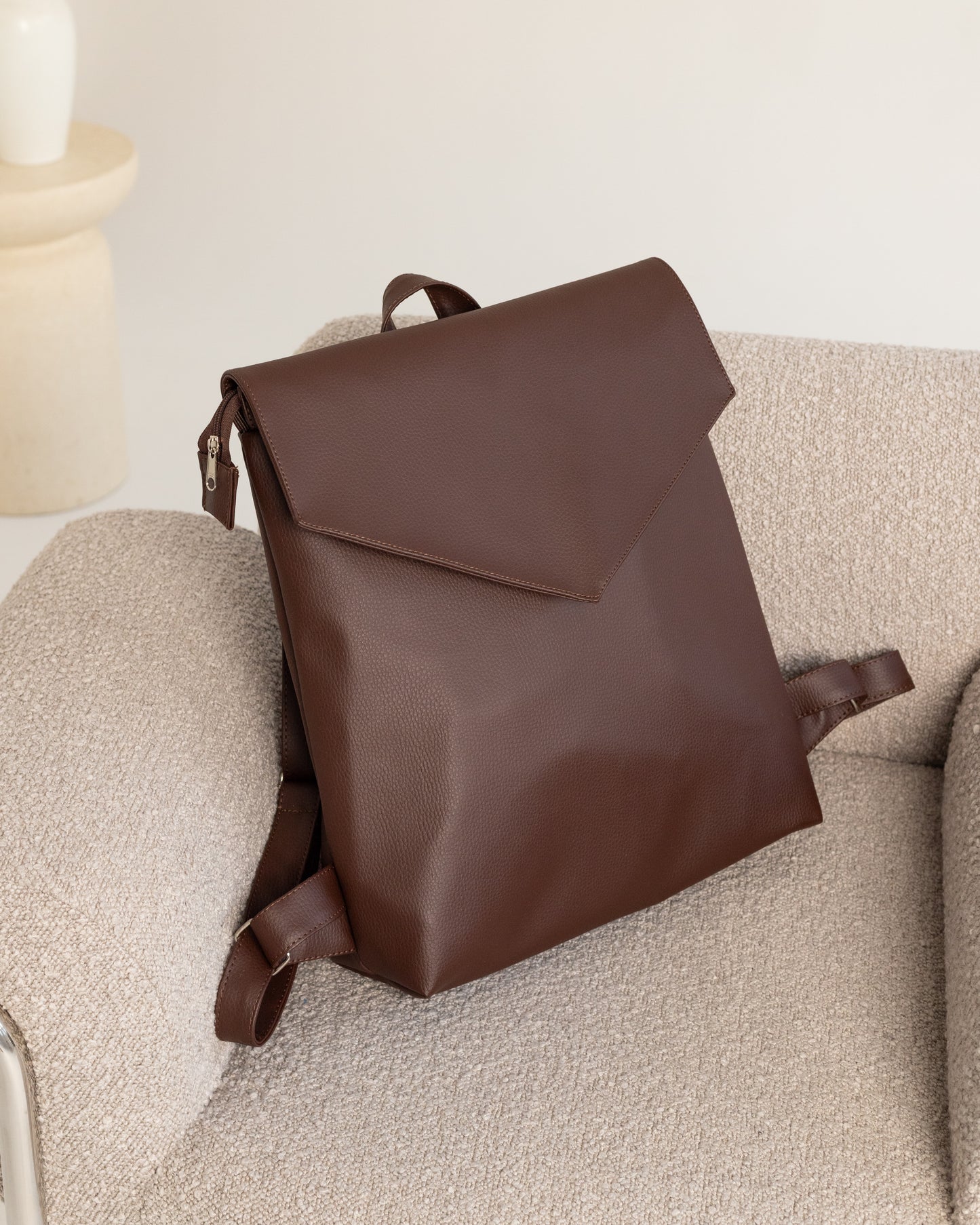 MAXIME Mokka Large Elegant Backpack - zoe & co