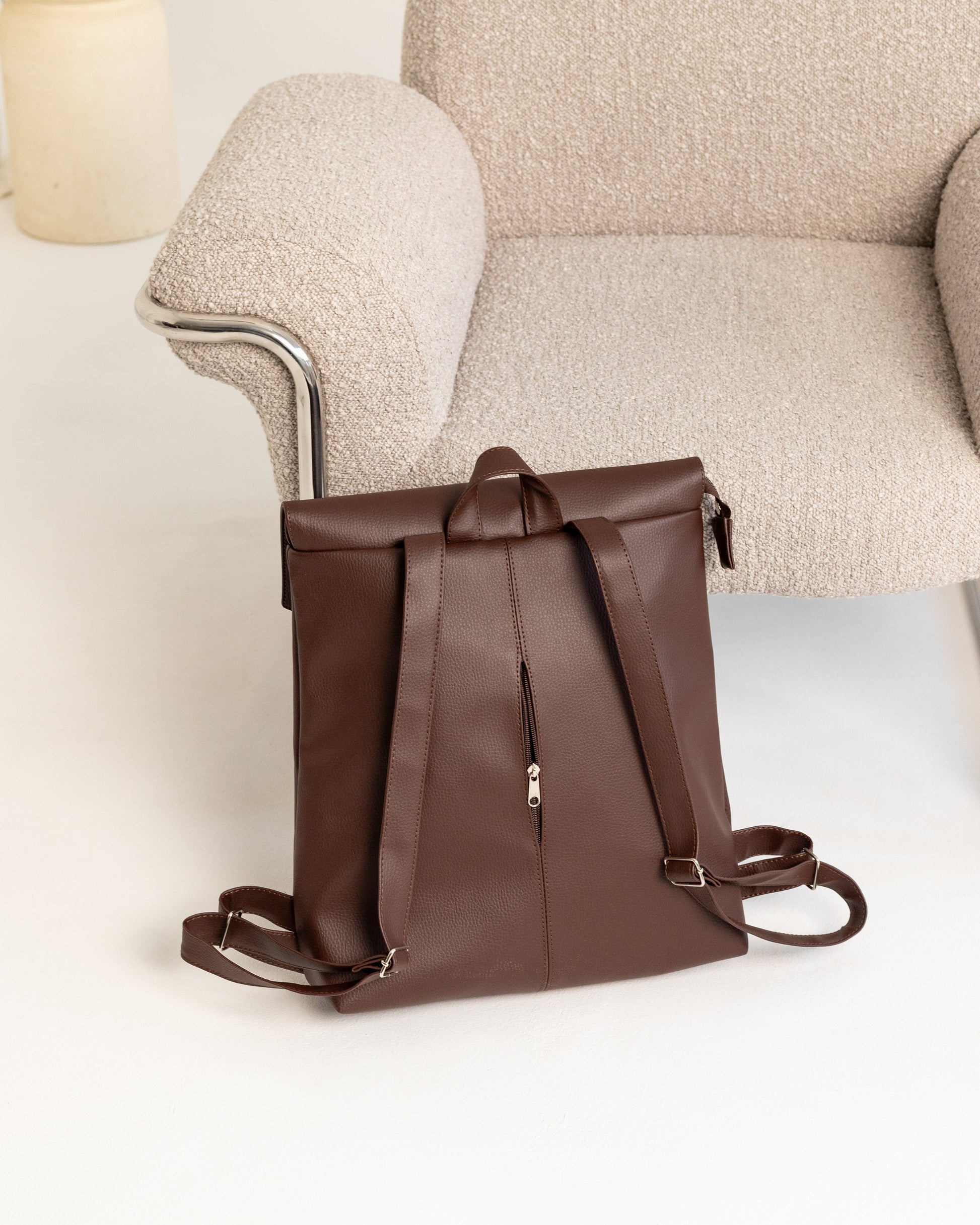 MAXIME Mokka Large Elegant Backpack - zoe & co