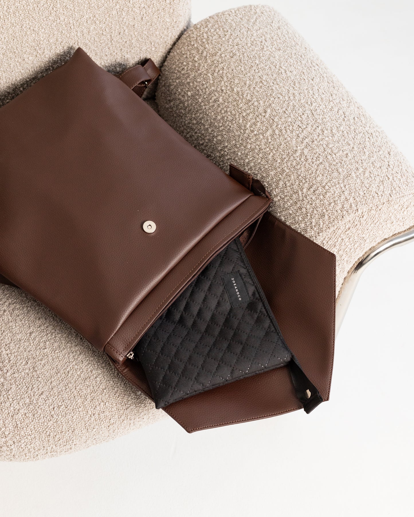 MAXIME Mokka Large Elegant Backpack - zoe & co