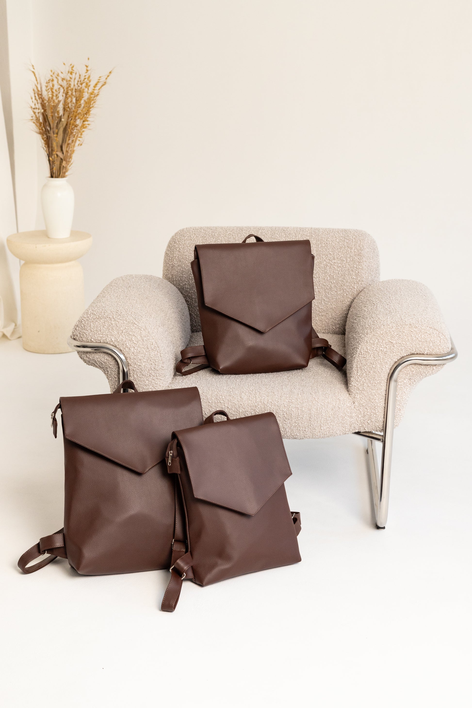 MAXIME Mokka Large Elegant Backpack - zoe & co