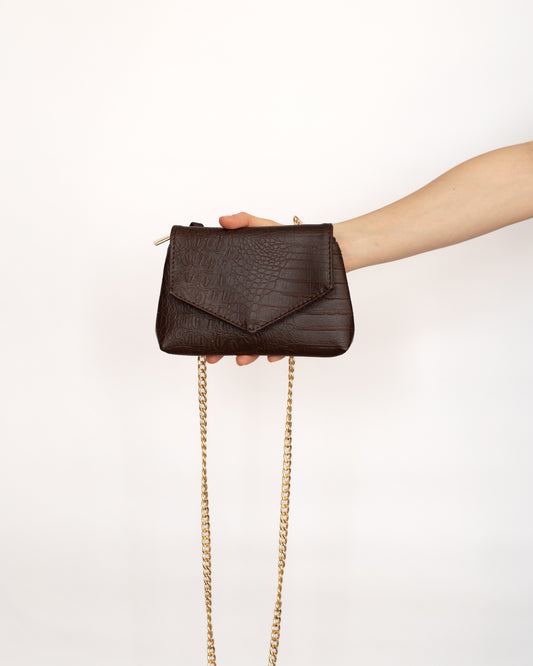 Croc Micro Handbag with Chain OUTLET - zoe & co