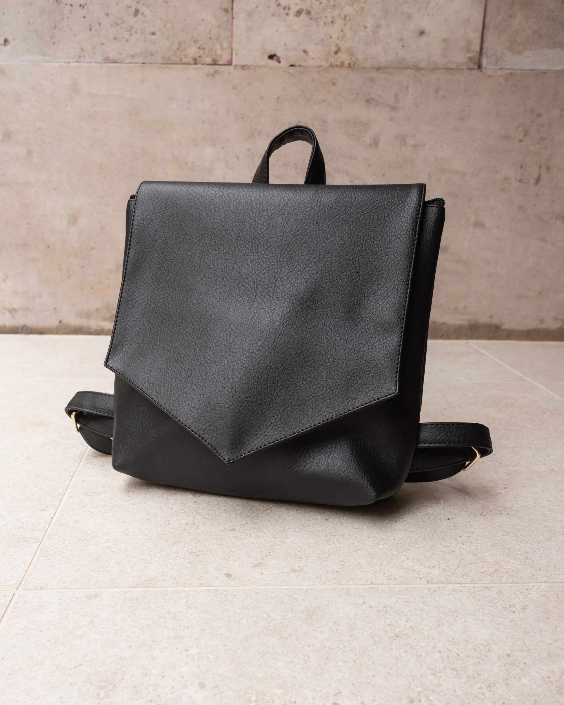 LOTUS Black Mini Backpack - zoe & co