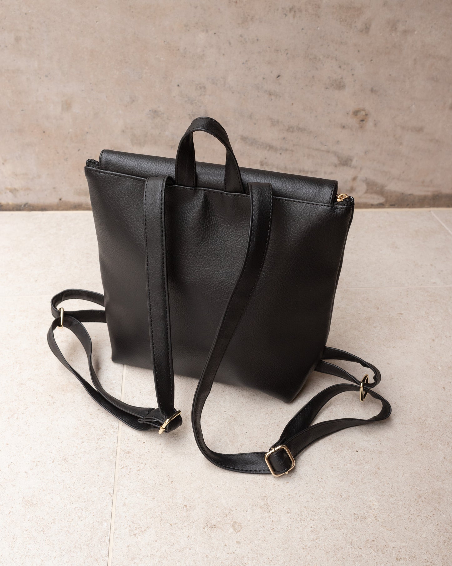 LOTUS Black Mini Backpack - zoe & co