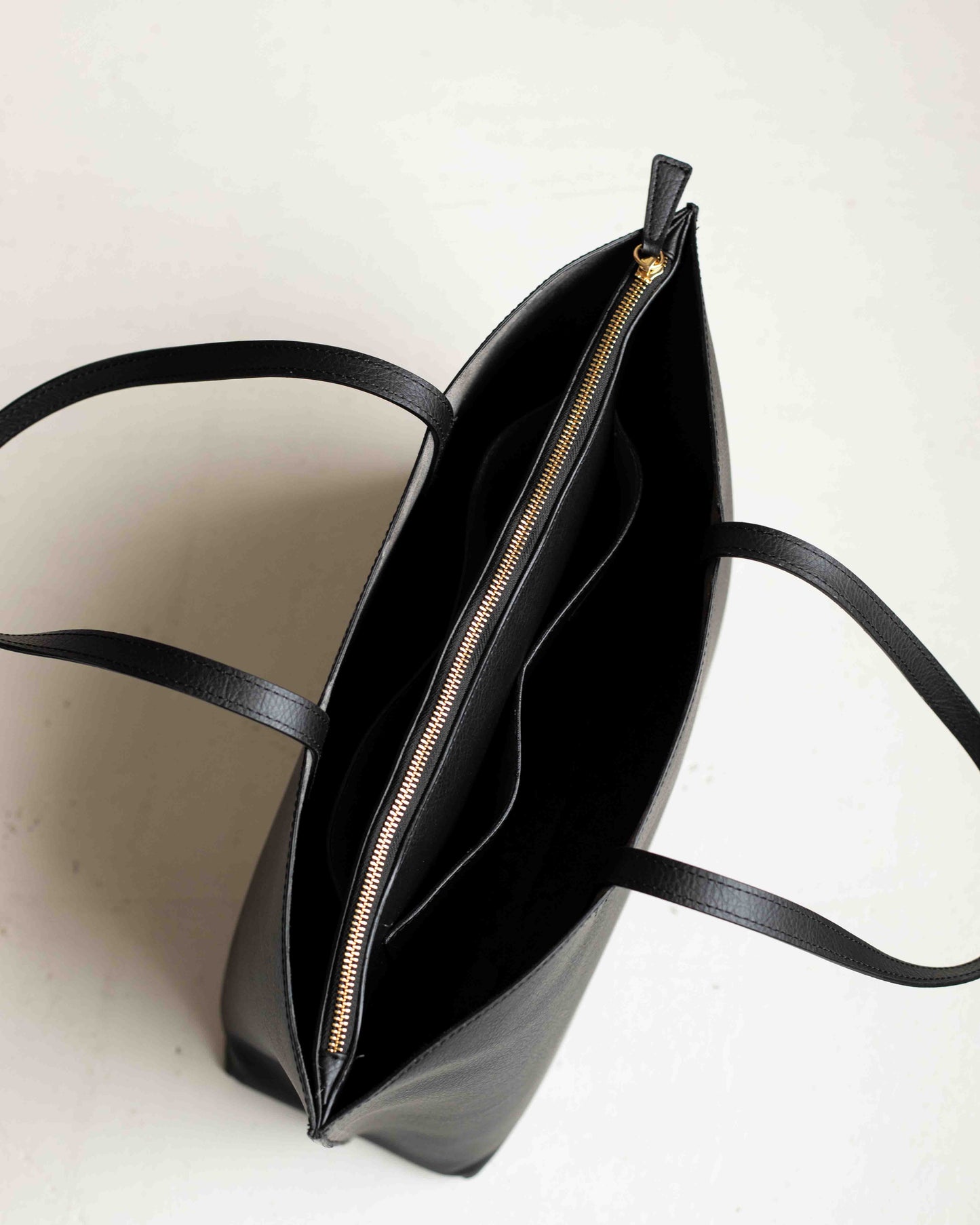 CARLA Black Vegan Leather Tote Bag