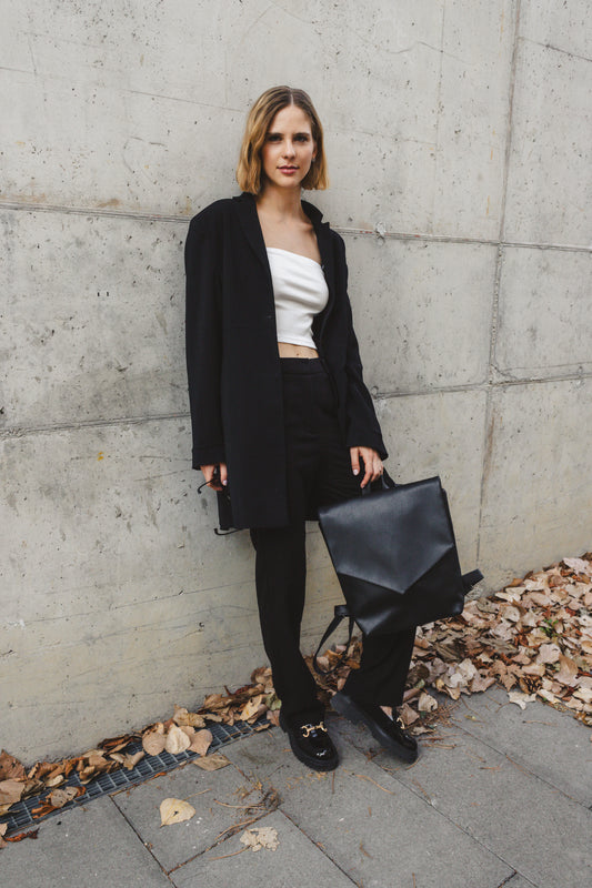 LINE Black Backpack - zoe & co