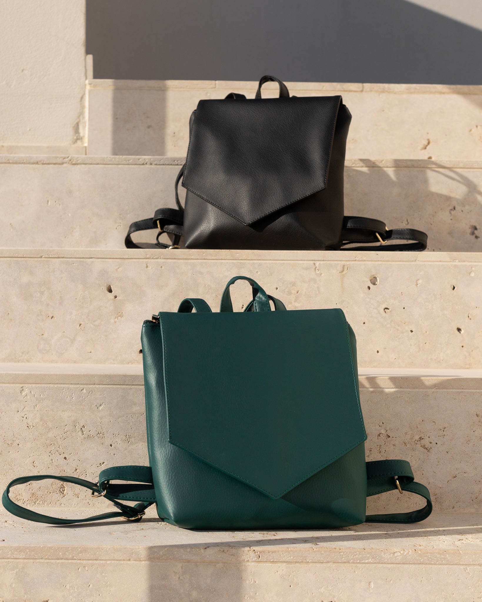 LOTUS Black Mini Backpack - zoe & co