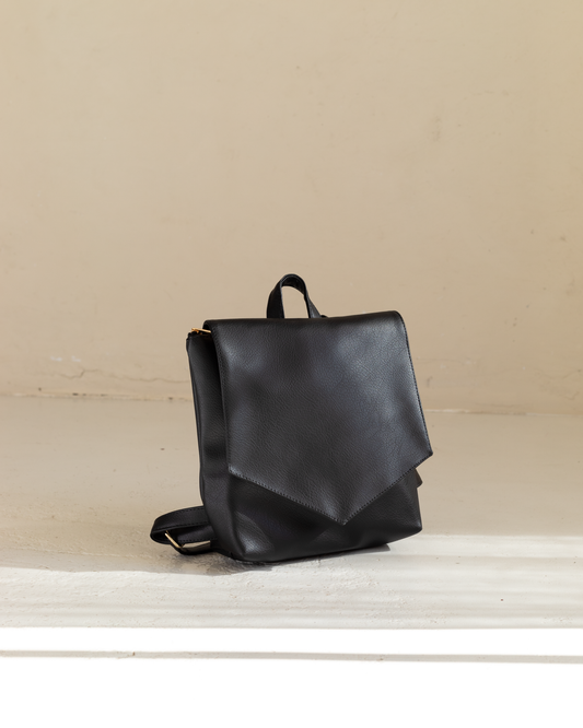 LOTUS Black Mini Backpack