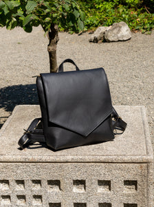 LOTUS Black Mini Backpack