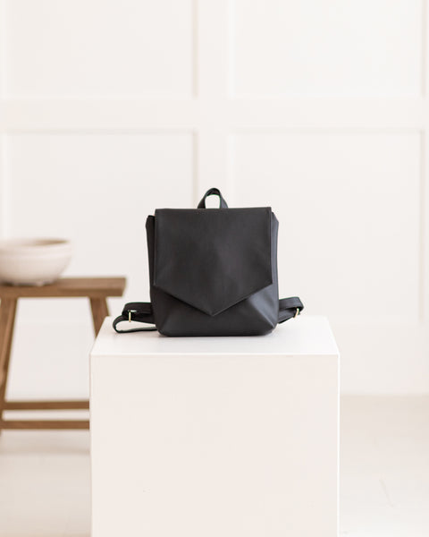 LOTUS Black Mini Backpack - zoe & co