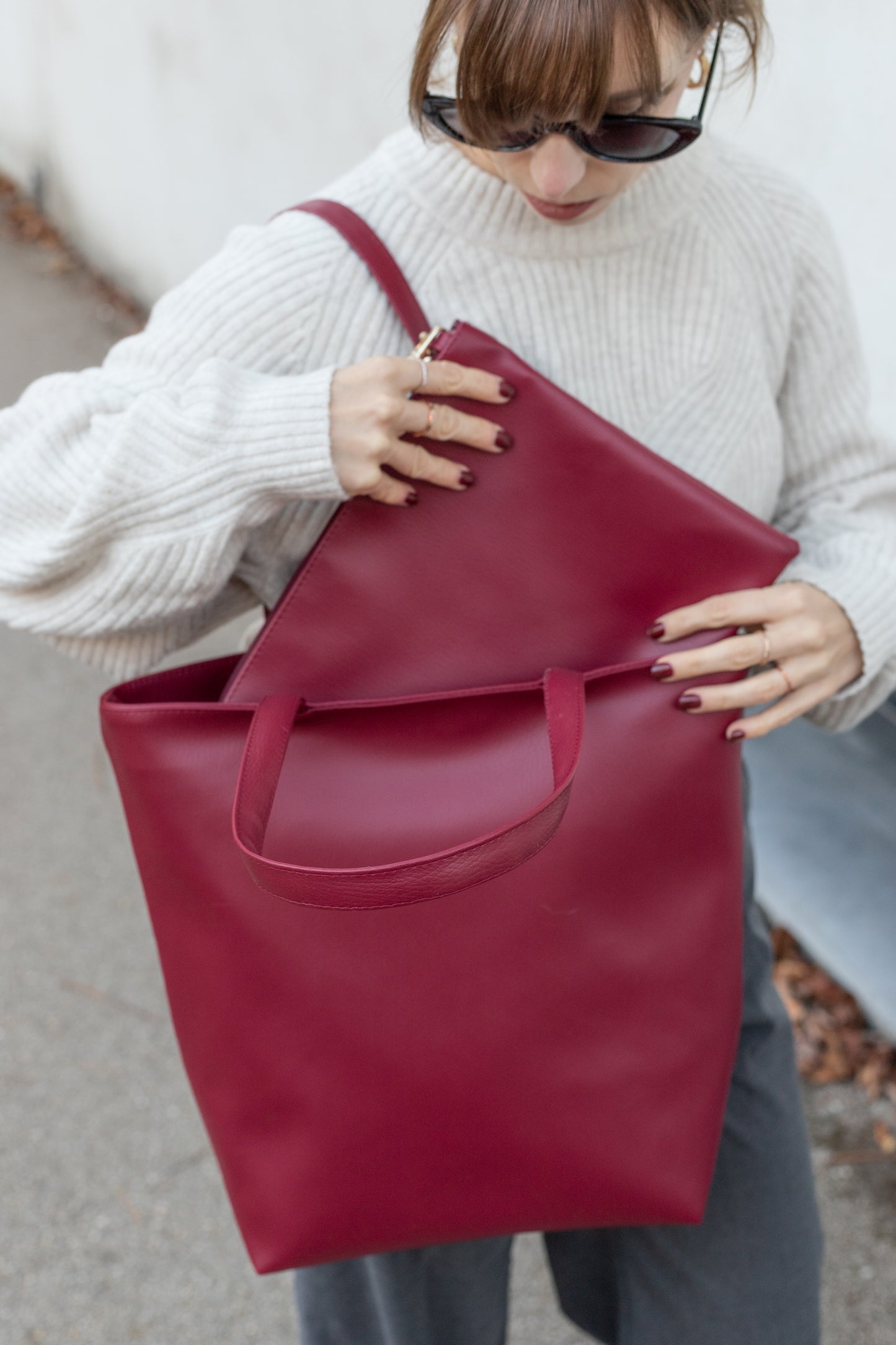 IRIS Merlot Tote Bag Combo