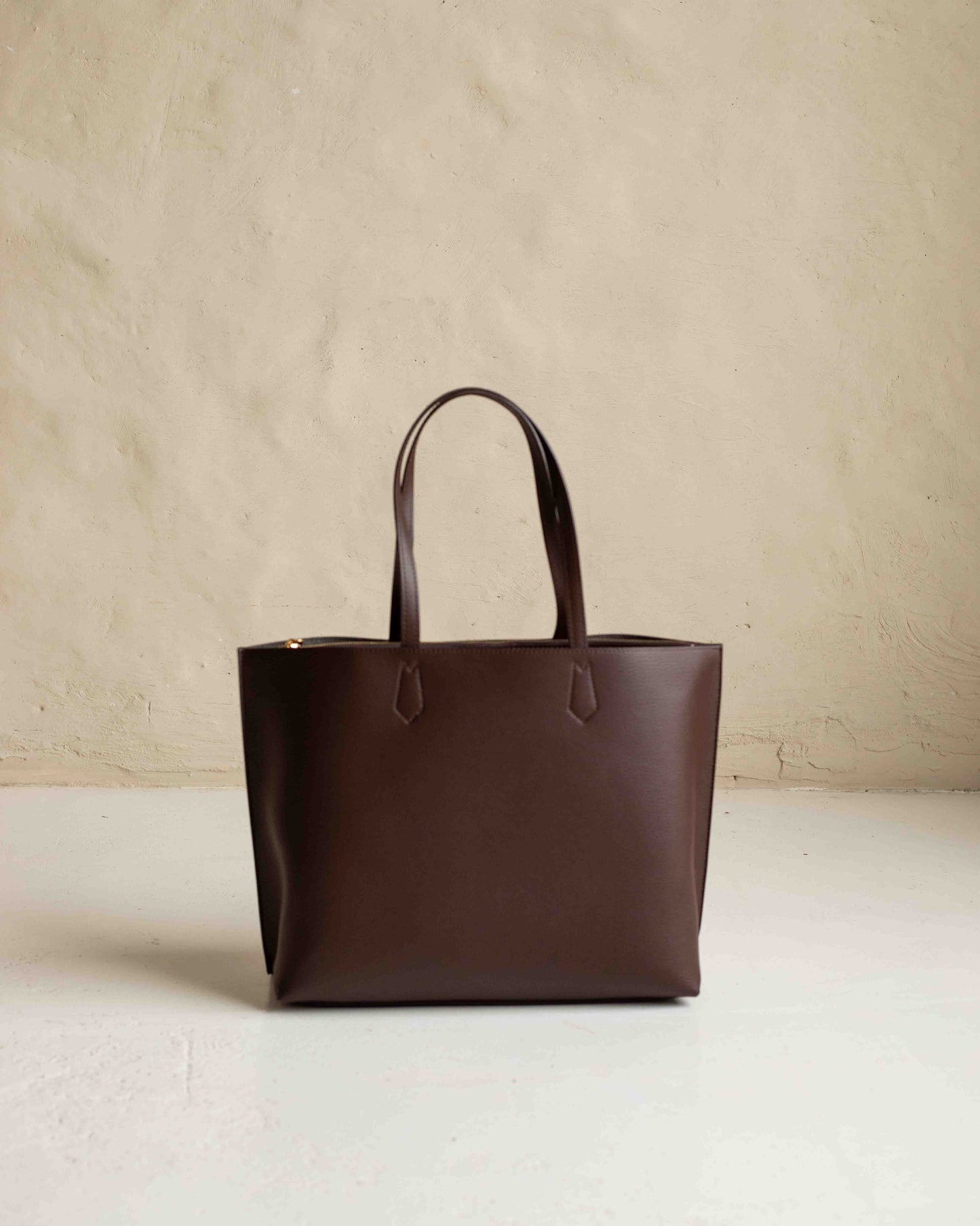 CARLA Mokka Brown Vegan Leather Tote Bag