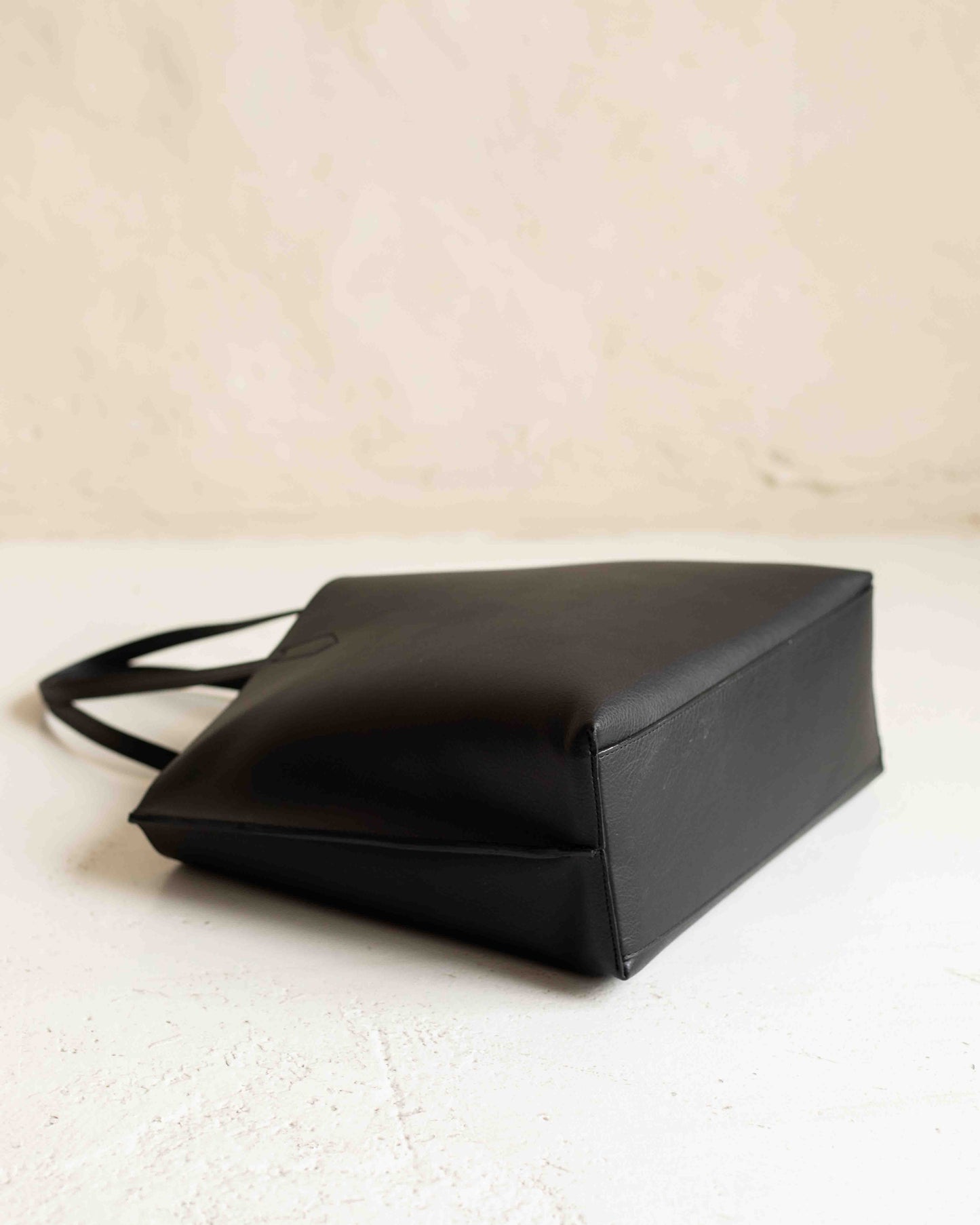 CARLA Black Vegan Leather Tote Bag