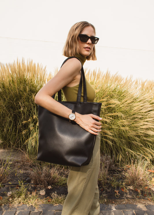 IRIS Black Tote Bag Combo