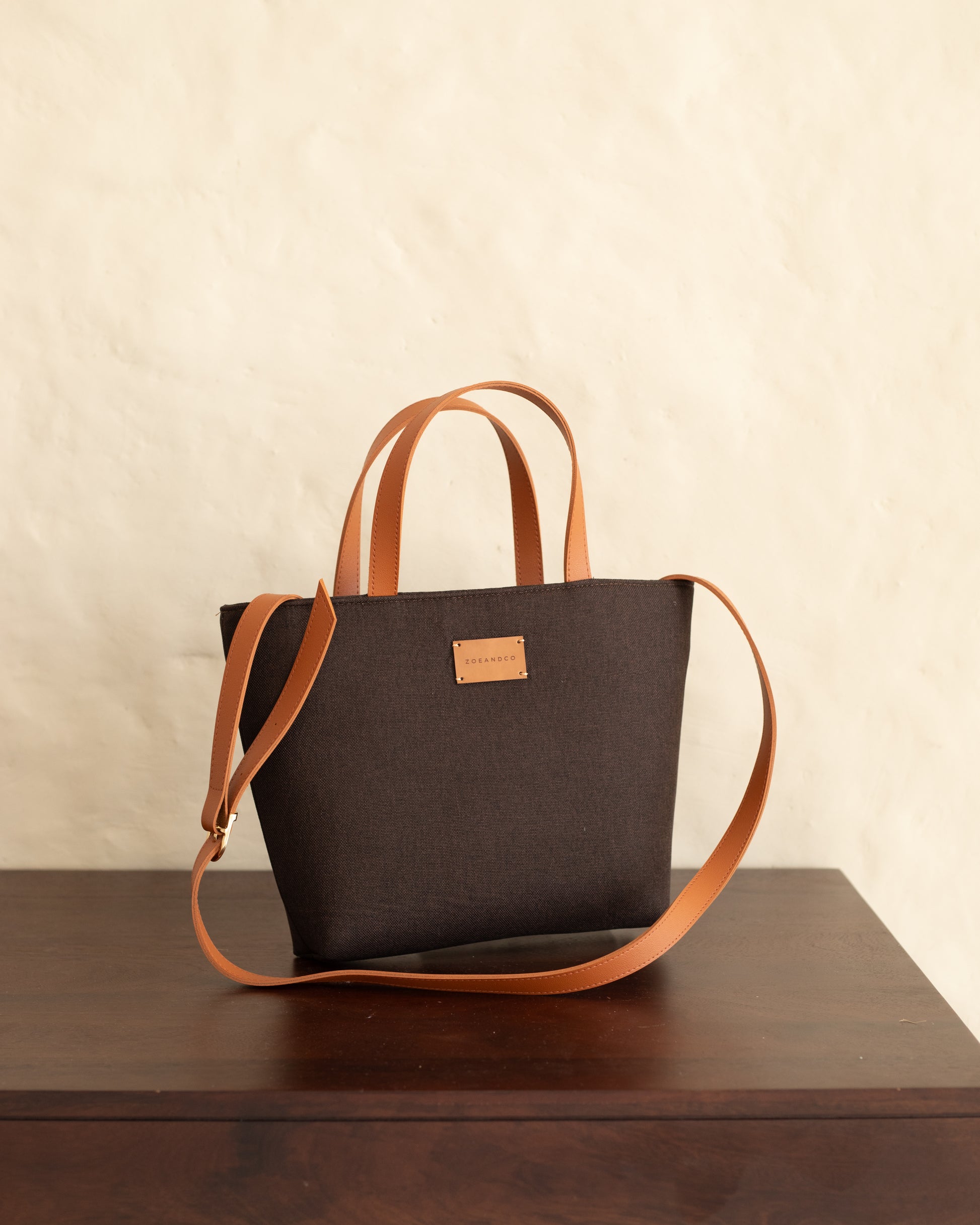 PANIER Handbag Dark Brown - zoe & co