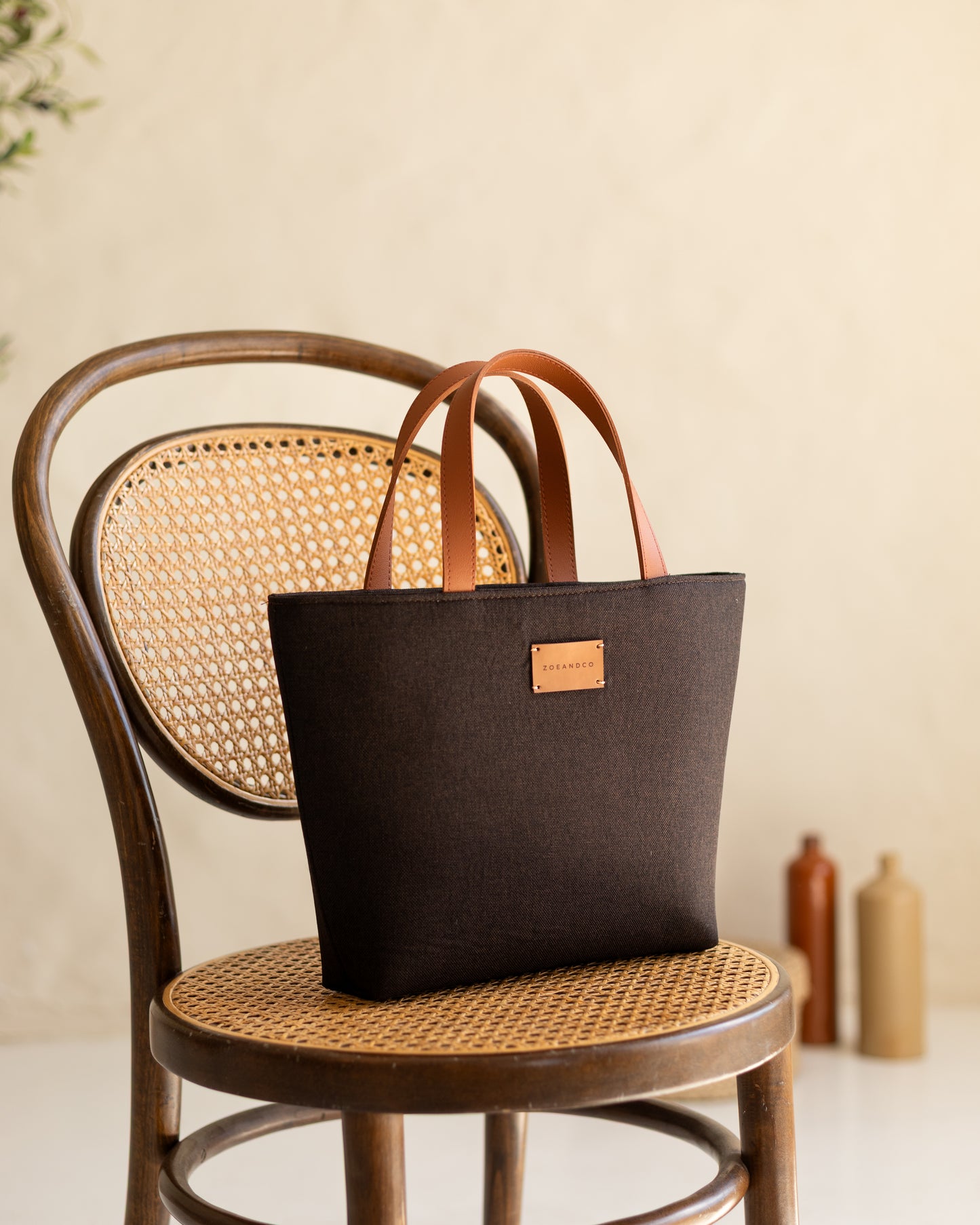 PANIER Handbag Dark Brown - zoe & co