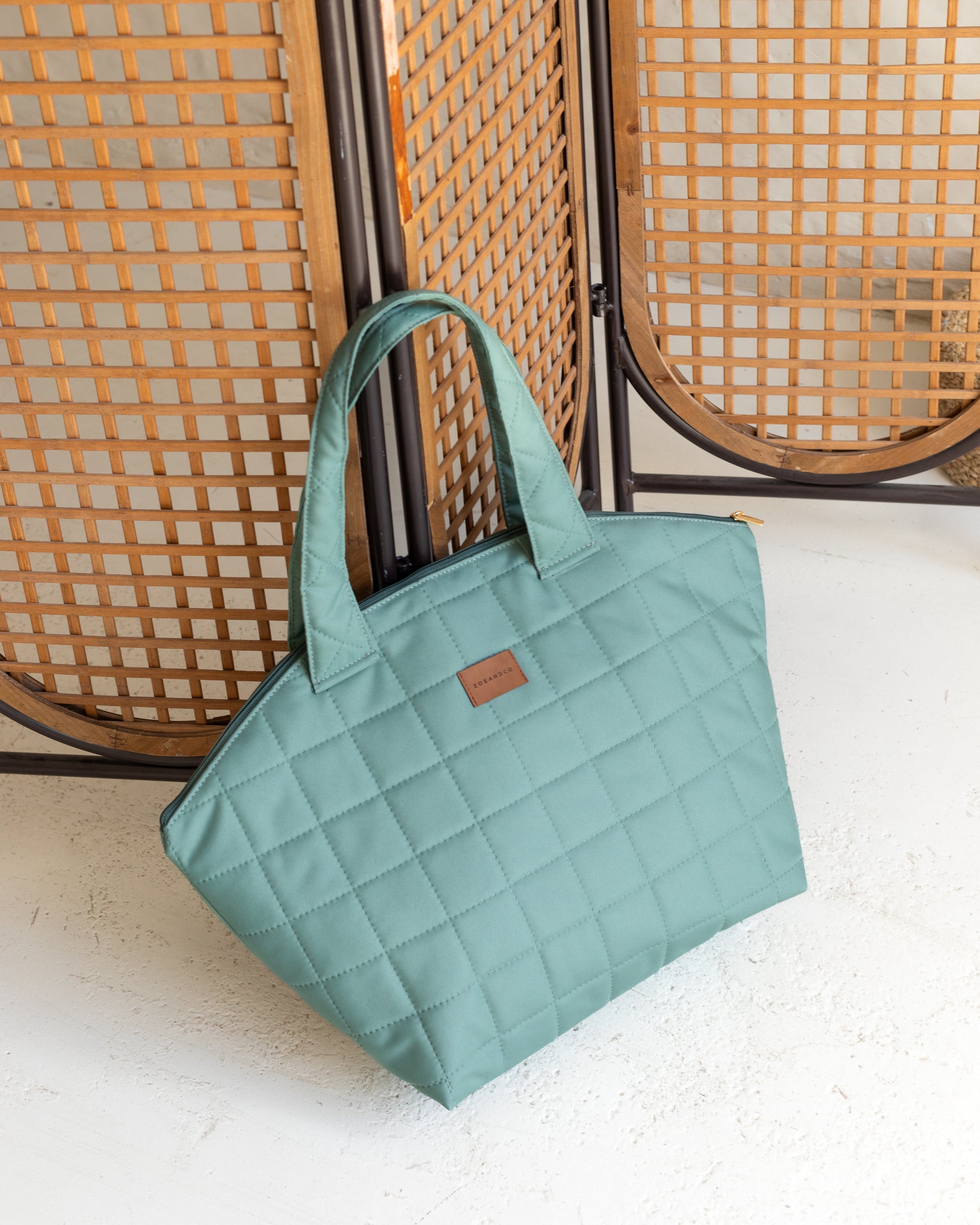POUFFE Summer Tote Sage Green - zoe & co