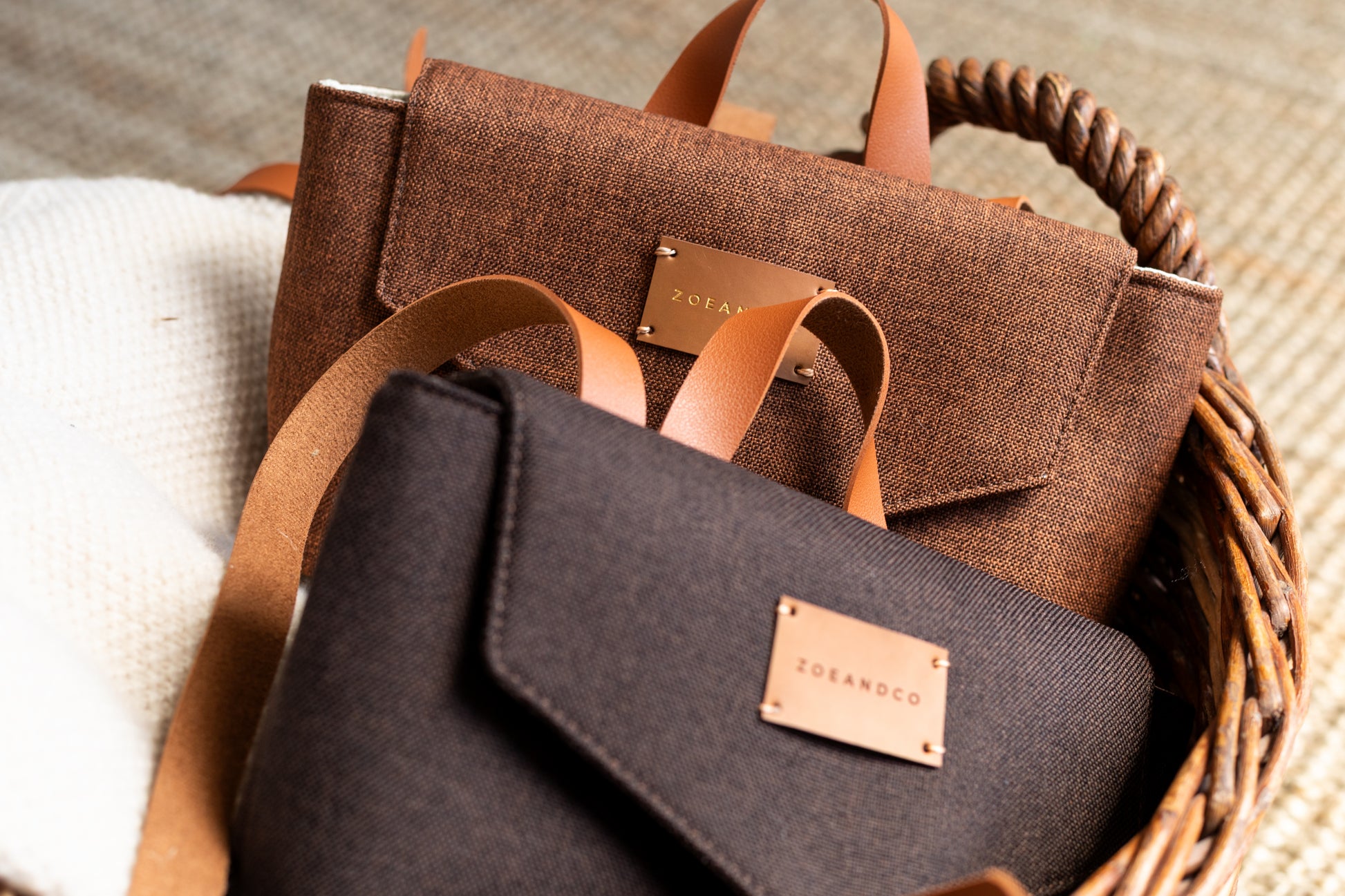 COPINE Shoulder Bag Dark Brown - zoe & co