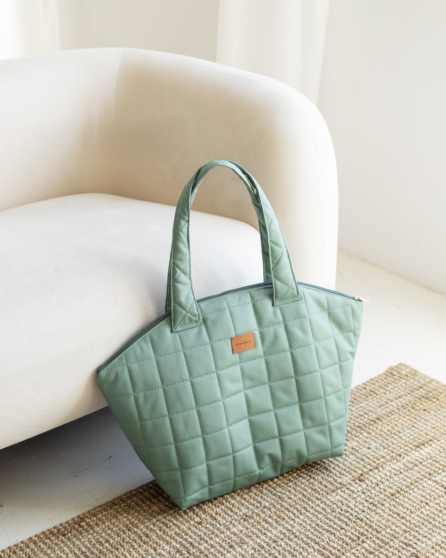POUFFE Summer Tote Sage Green - zoe & co