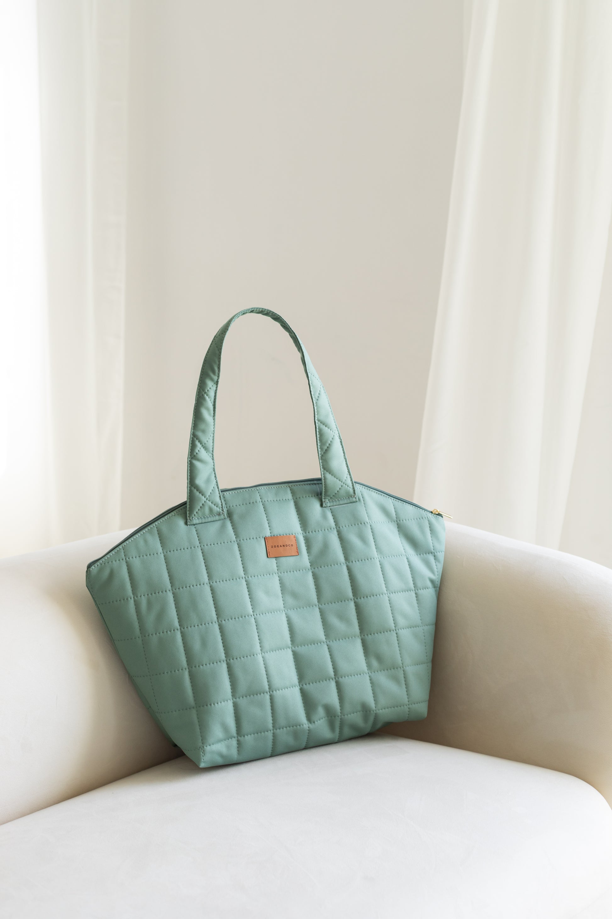 POUFFE Summer Tote Sage Green - zoe & co